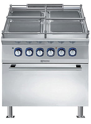 391184 4HOT PLATE EL.RANGE+OVEN 800MM-400V-MAR.