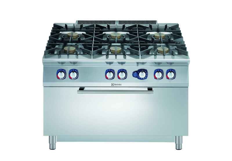 391256 6-BURNER (10KW) GAS RANGE+LARGE GAS OVEN 1200MM - 3MM WORKTOP - EL. IGNITION 391256 6-BURNER (10KW) GAS RANGE+LARGE GAS OVEN 1200MM - 3MM WORKTOP - EL. IGNITION