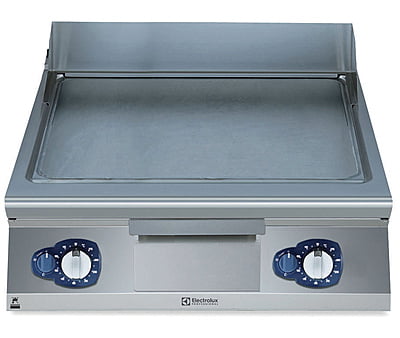 391401 GAS FRYTOP SMOOTH HORIZONTAL PLATE 800MM-BRUSHED CHROME