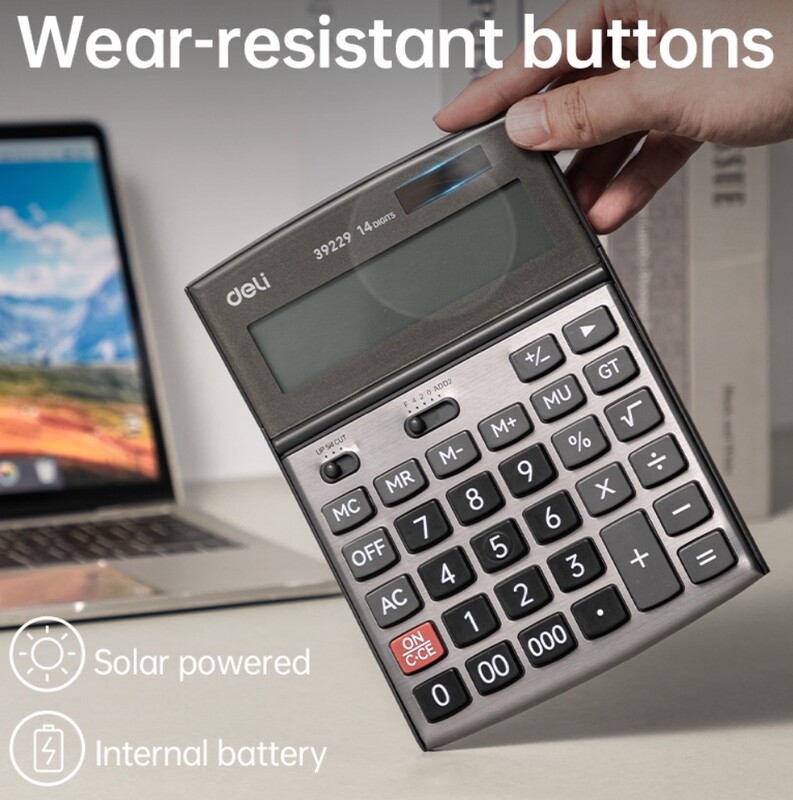 DELI CORE E39229 CALCULATOR 14-DIGIT METAL
