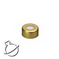 20mm Magnetic Steel Crimp Cap with PTFE/Sil Septa (100/pk)