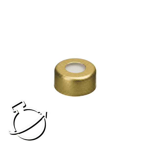 20mm Magnetic Steel Crimp Cap with PTFE/Sil Septa (100/pk)