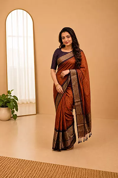 Crepe silk Orange