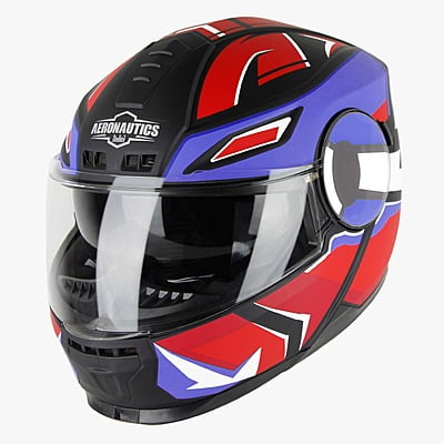 STEELBIRD SBH-40 ISS SPEED MATT BLACK/RED C/V 580 MM