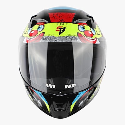 STEELBIRD SBA-21 COMIC GLOSSY BLACK/NEON C/V (M)