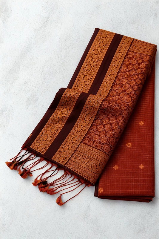 Semi silk Rust orange