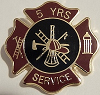 Firefighter Stock Service Award Pin
