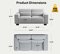 Two-Seater Living Room Sofa