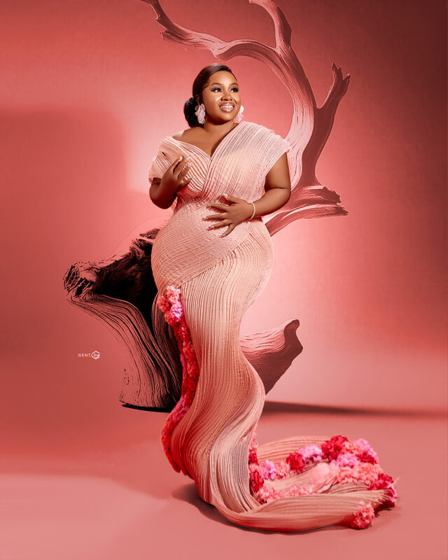 Spiral petal dress