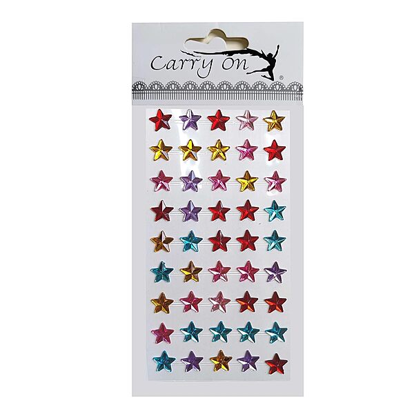 3D Crystal Stone Star Shape Multicolour Stickers 10 mm β For Art & Craft and DIY Activities - Pack of 3