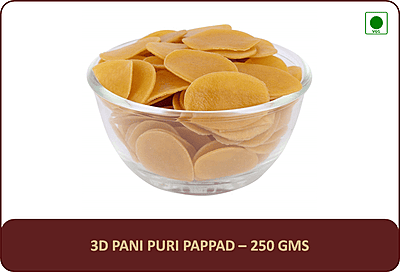 3D Pani Puri Pappad - 250 Gms
