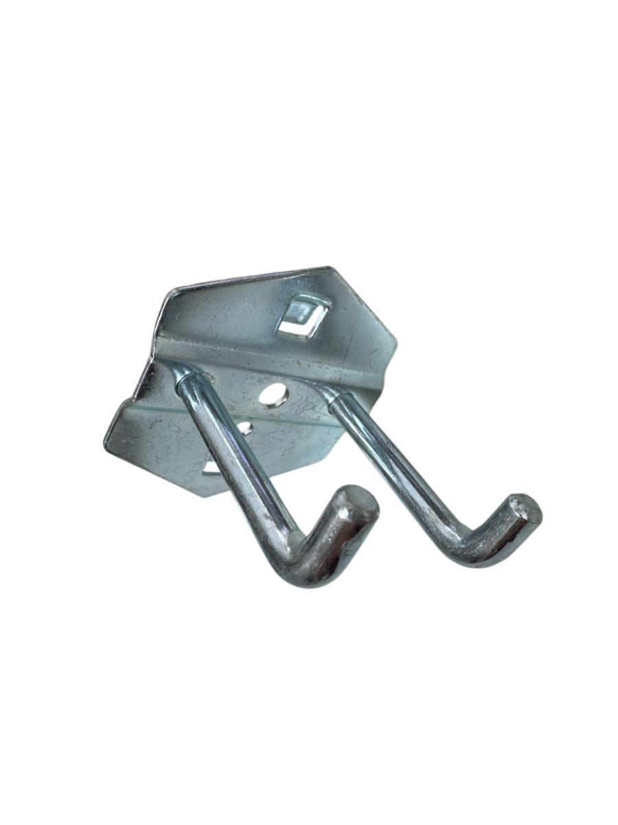 Wall Board Metal Hook, 50mm 90°, Double Hook, 5-Pack | HK5090D-5