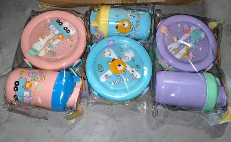 3IN1 LUNCH PACK  FOOD PLATE + WATER BOTTLE + CUTLERIES