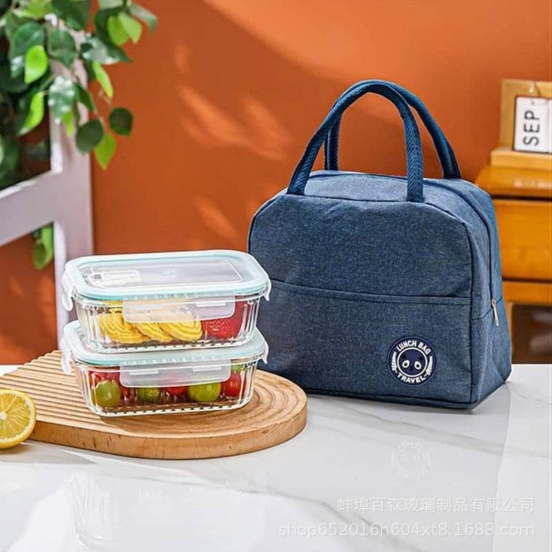 3IN1 SEALED AIR-TIGHT STORAGE BOWL WITH A CARRIER BAG SET  2 BOWLS + 1 BAG