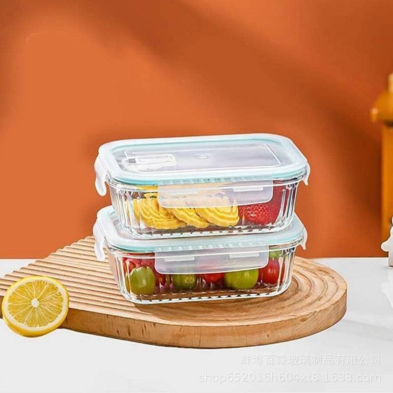 3IN1 SEALED AIR-TIGHT STORAGE BOWL WITH A CARRIER BAG SET  2 BOWLS + 1 BAG