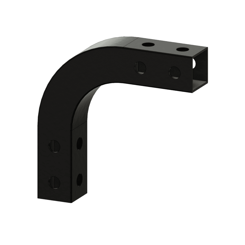 3" Radius Bent Tube - Black