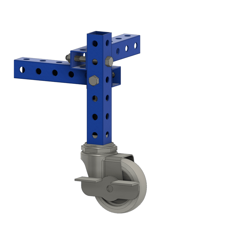 3"Donut Expandable Caster Gray w/ Brake-N/M