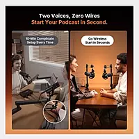 Maono PD200W Hybrid Wireless Podcast Microphone with Boom Arm