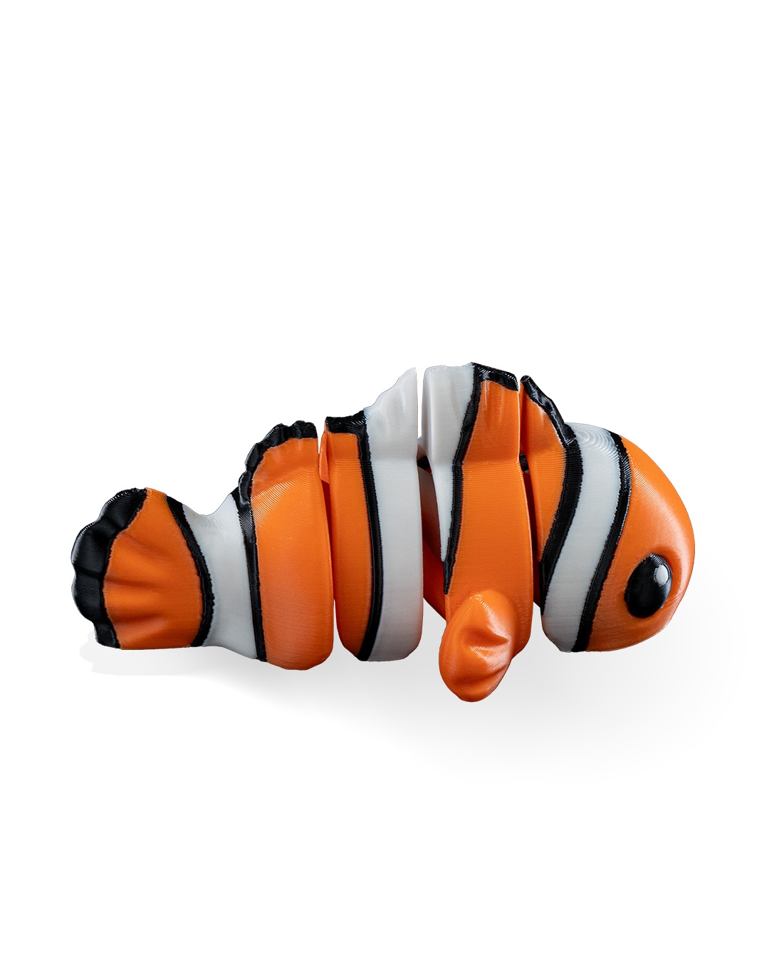 Cute Flexi Clownfish Fridge Magnet - 3D Printed Flexi Keychain with Magnet