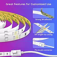 Govee WiFi RGB LED Strip Light 2x16.4FT Wi-Fi RGBIC