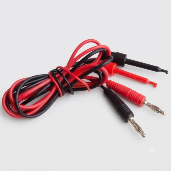 Test Hook Clip to Banana Plug – 4mm Connector Test Lead