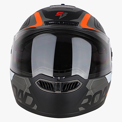 STEELBIRD SBA-7 ISS ROAD MATT BLACK/ORANGE C/V (XL)