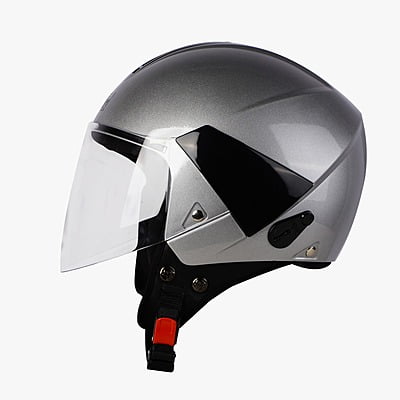 STEELBIRD SBH-5 TRIPLE NINE GLOSSY SILVER C/V 580 MM