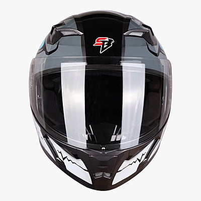 STEELBIRD SBA-21 BORN READY MAT H.GREY C/V (L) (LONG CHEEKPAD)