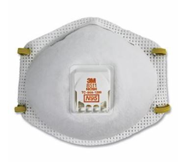 N95 Particulate Respirator, Half Facepiece, Two Fixed Straps, Reg
