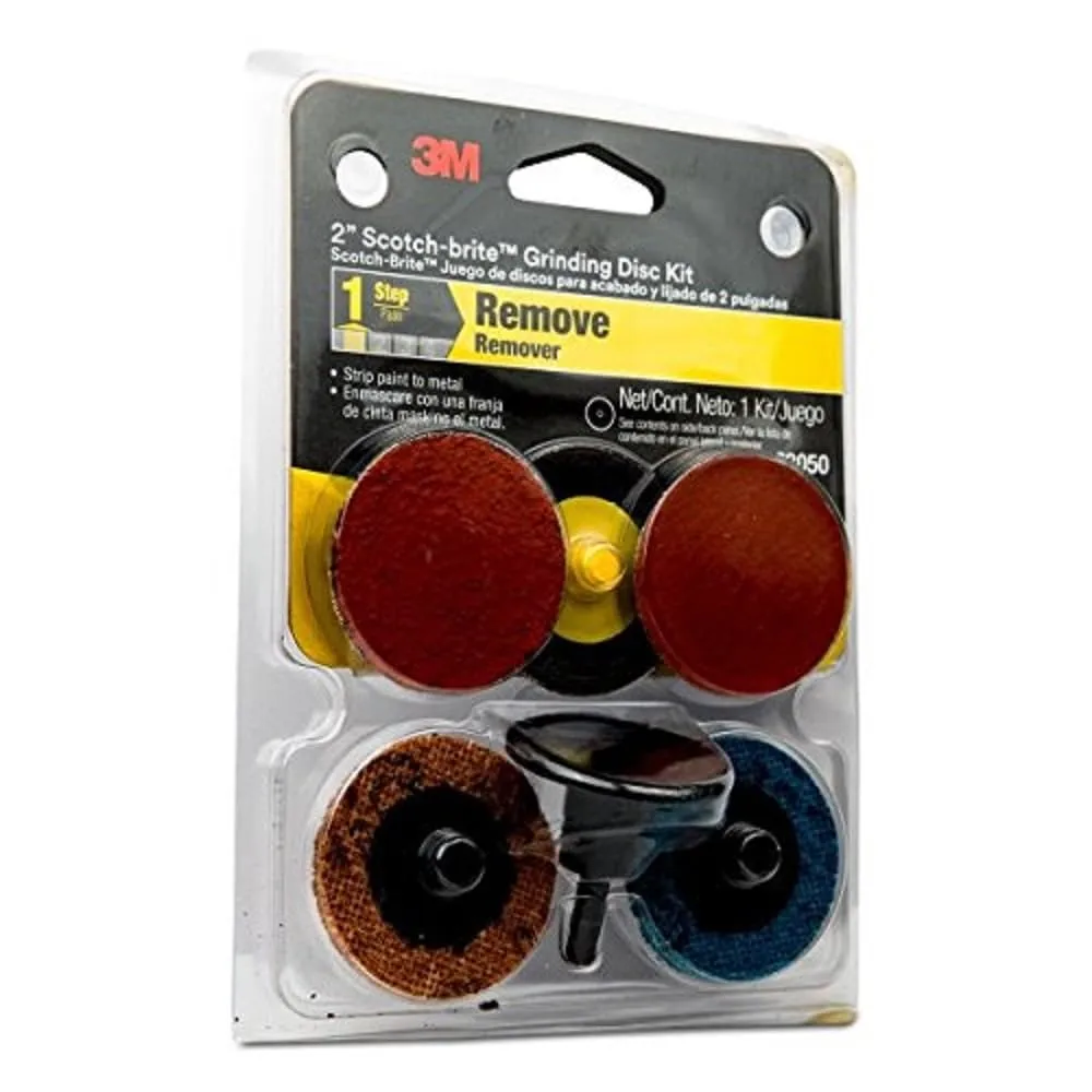 3M 03050 Scotch-Brite 2" Regalite Drill Mounted Automotive Grinding/Sanding/Finishing System, Factory 1