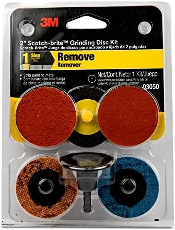 3M 03050 Scotch-Brite 2" Regalite Drill Mounted Automotive Grinding/Sanding/Finishing System, Factory 1