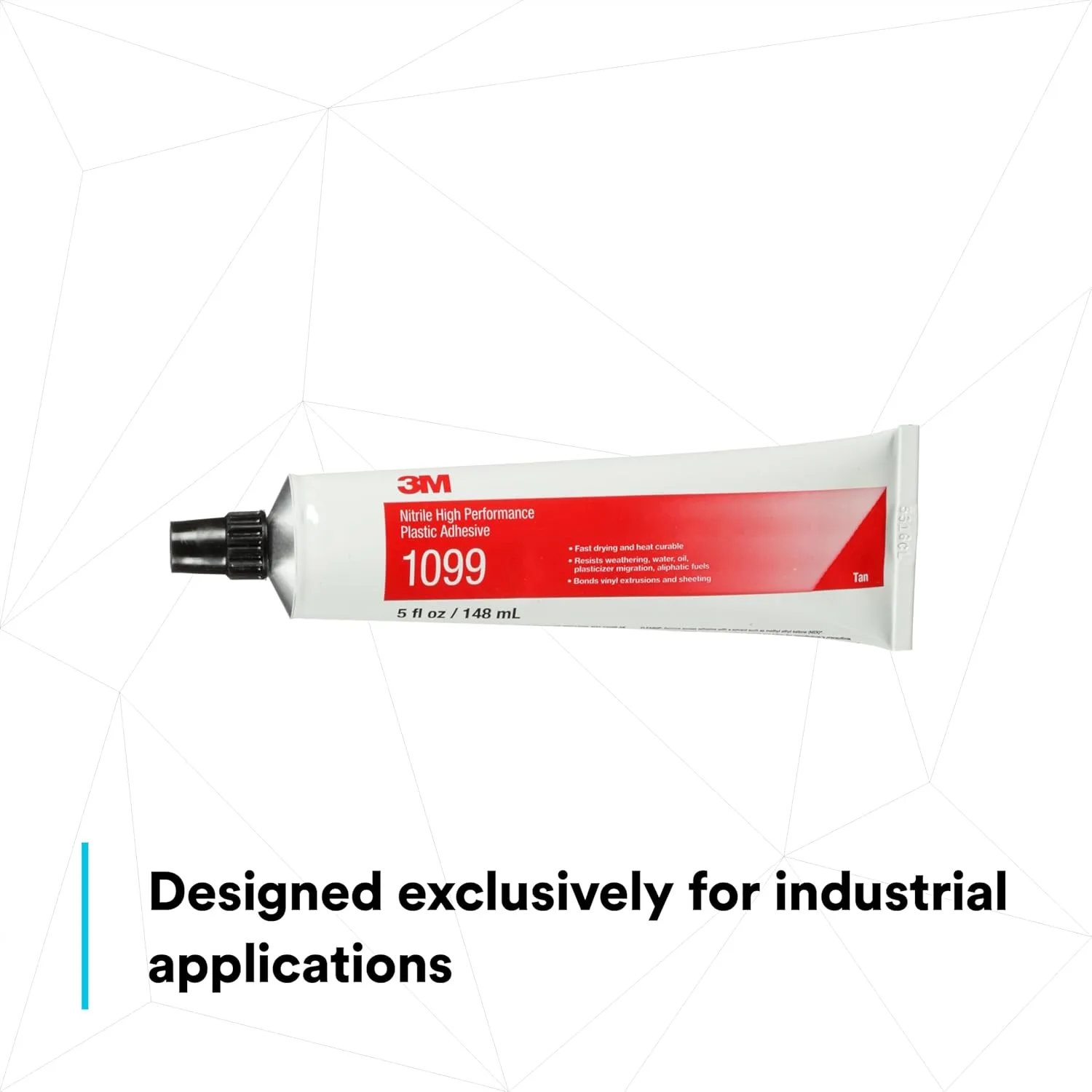 3M Nitrile High Performance Plastic Adhesive 1099, Tan Color, Industrial Grade, Heavy Duty, High Strength