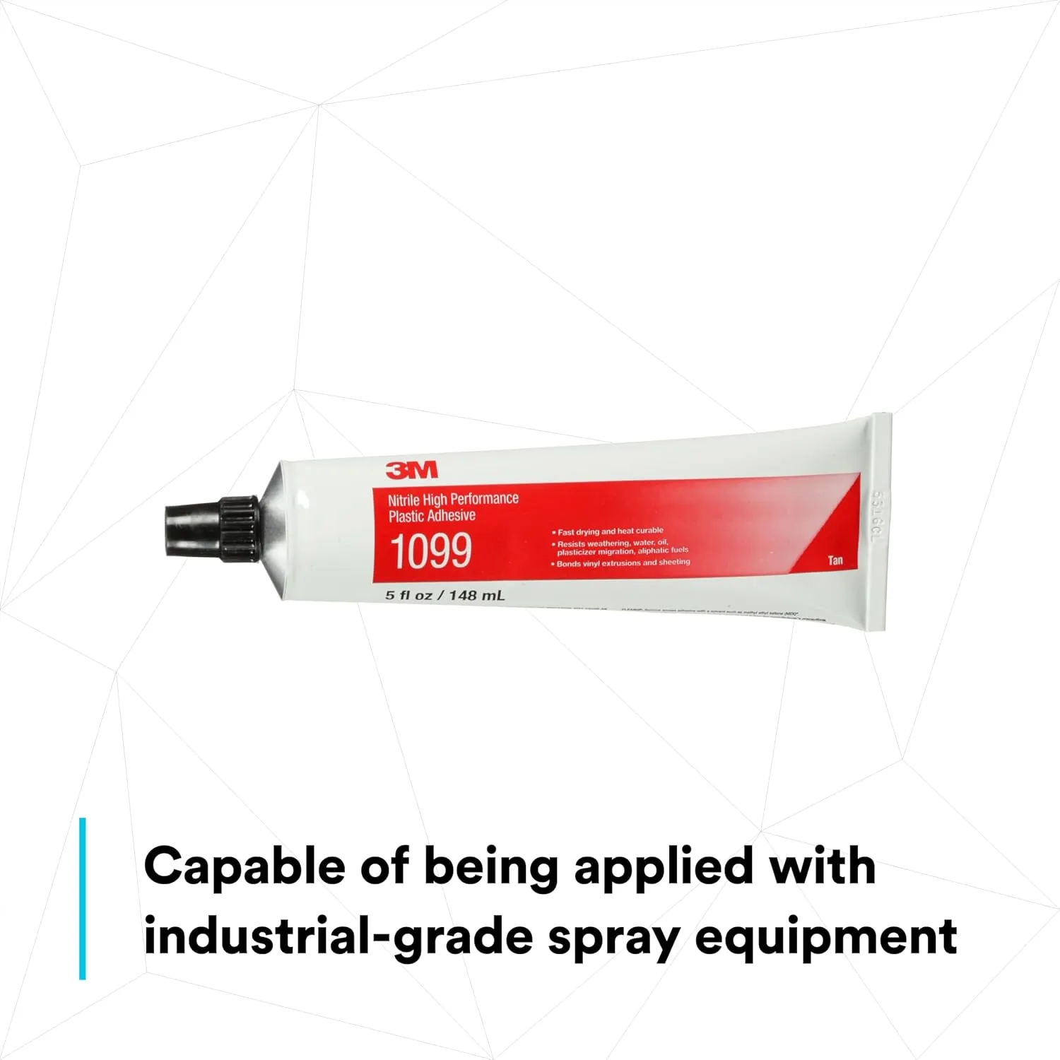 3M Nitrile High Performance Plastic Adhesive 1099, Tan Color, Industrial Grade, Heavy Duty, High Strength