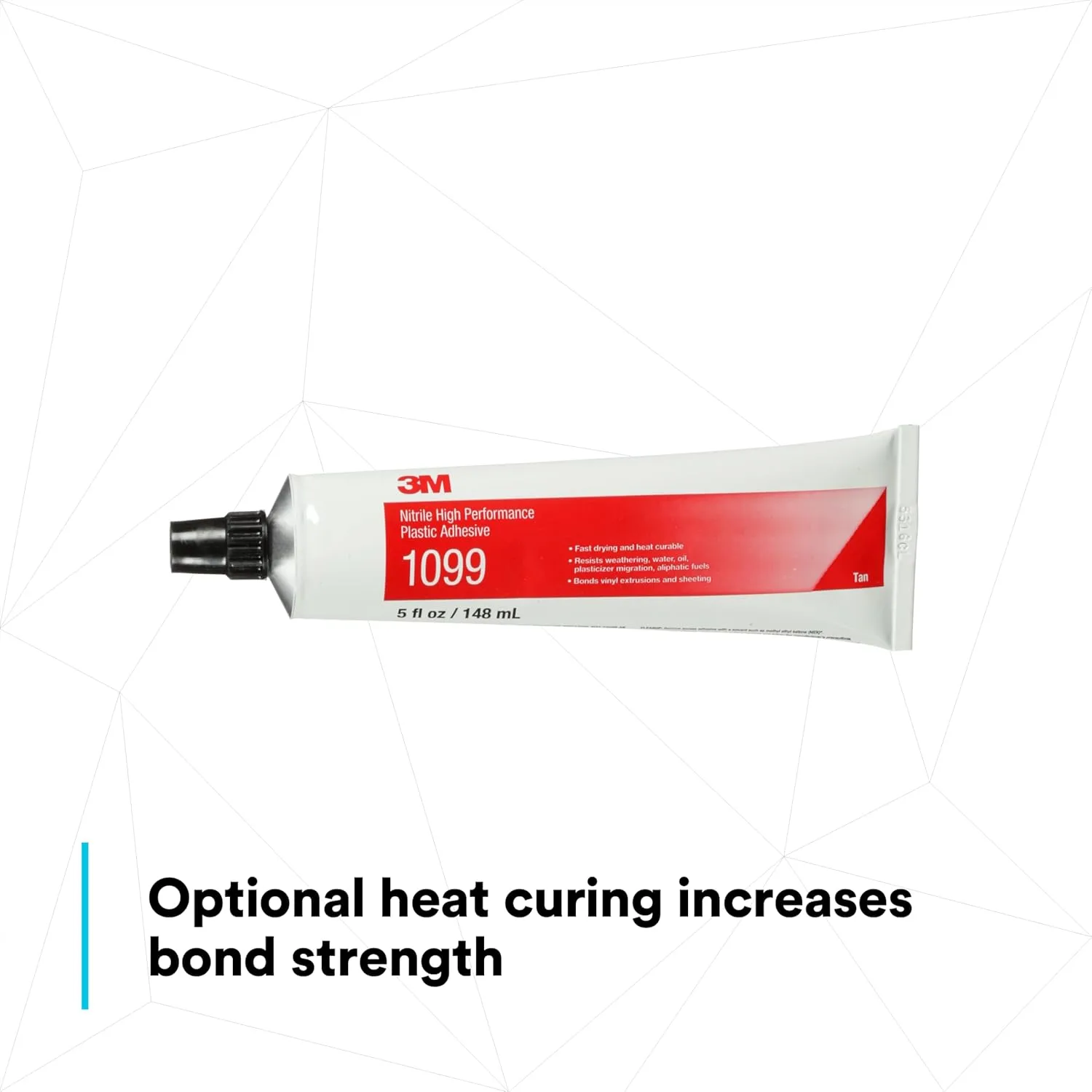 3M Nitrile High Performance Plastic Adhesive 1099, Tan Color, Industrial Grade, Heavy Duty, High Strength