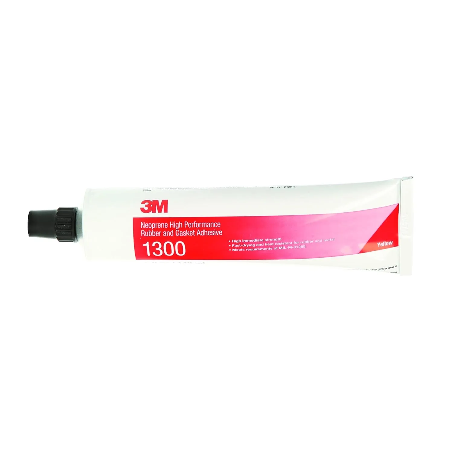 3M Neoprene High Performance Rubber and Gasket Adhesive 1300, Yellow Color, Industrial Grade, Heavy Duty, Gasket Bonding