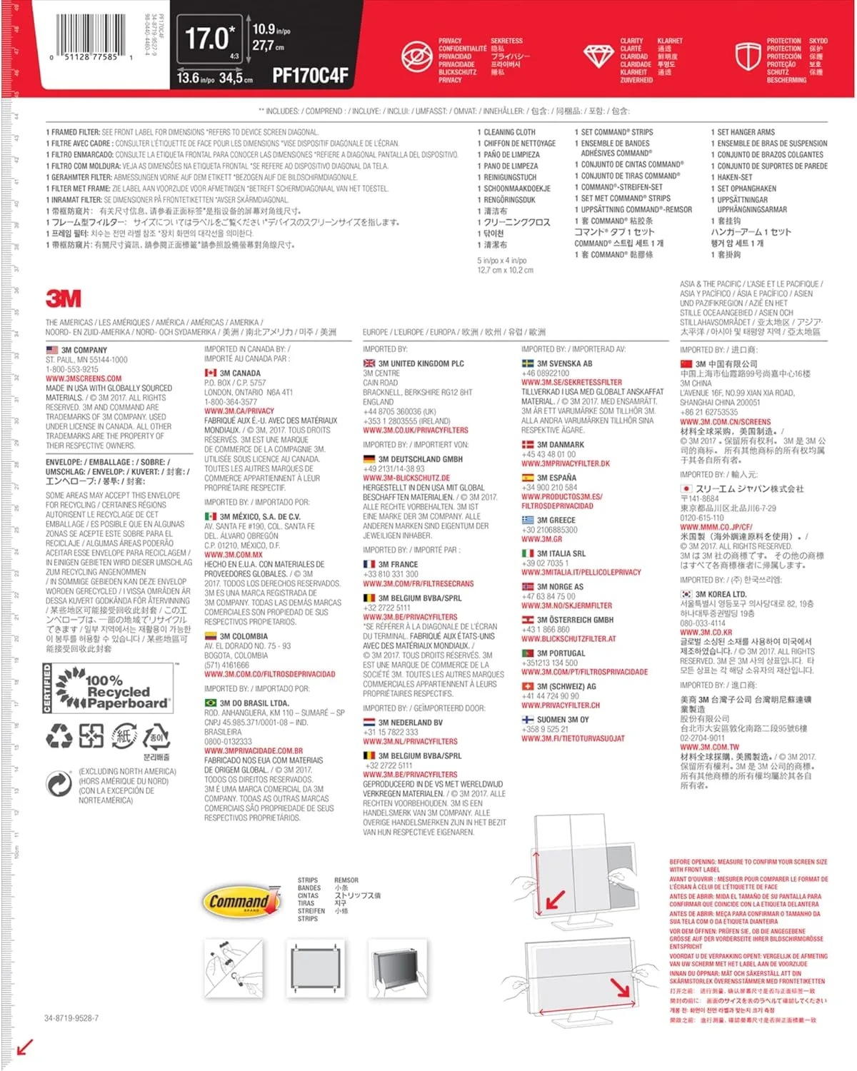 3M Privacy Filter for Desktop Monitors