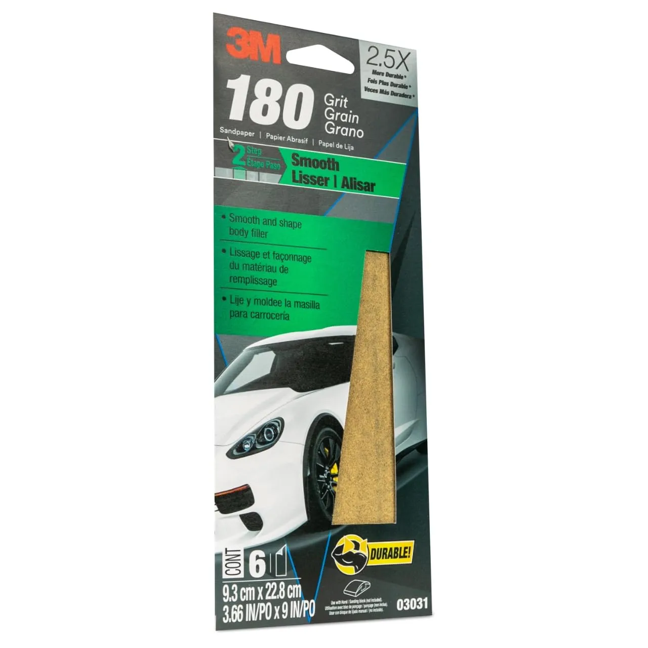 3M Sandpaper Sheets Aluminum Oxide 3 2/3 in x 9 in