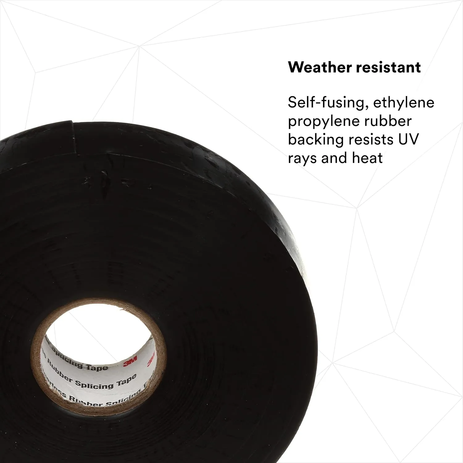 3M 2242 Linerless Electrical Rubber Insulating Tape, 3/4 in x 15 ft, Black