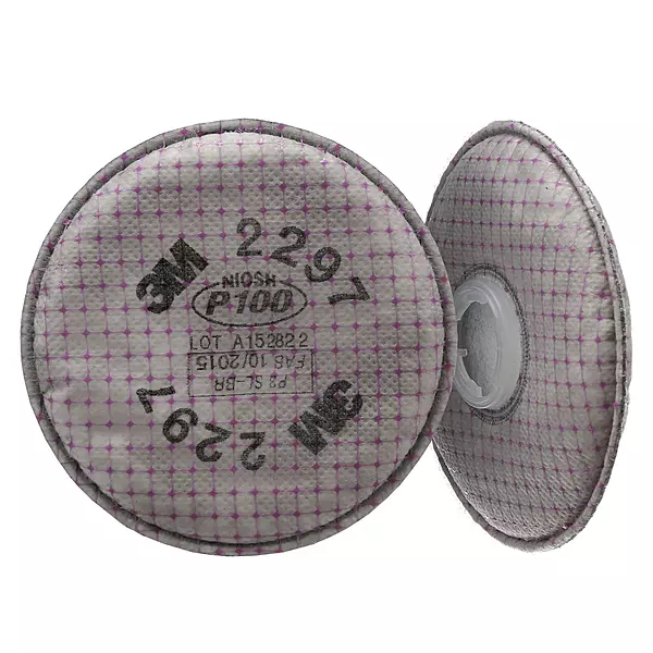 3M P100 Advanced Respirator Filter 2297, 1 Pair, Helps Protect Against Oil and Non-Oil Based Particulates