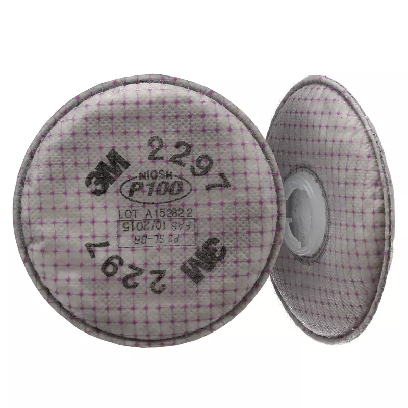 3M P100 Advanced Respirator Filter 2297, 1 Pair, Helps Protect Against Oil and Non-Oil Based Particulates