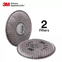 3M P100 Advanced Respirator Filter 2297, 1 Pair, Helps Protect Against Oil and Non-Oil Based Particulates
