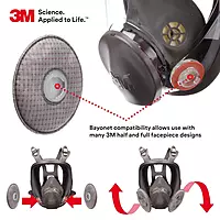 3M P100 Advanced Respirator Filter 2297, 1 Pair, Helps Protect Against Oil and Non-Oil Based Particulates
