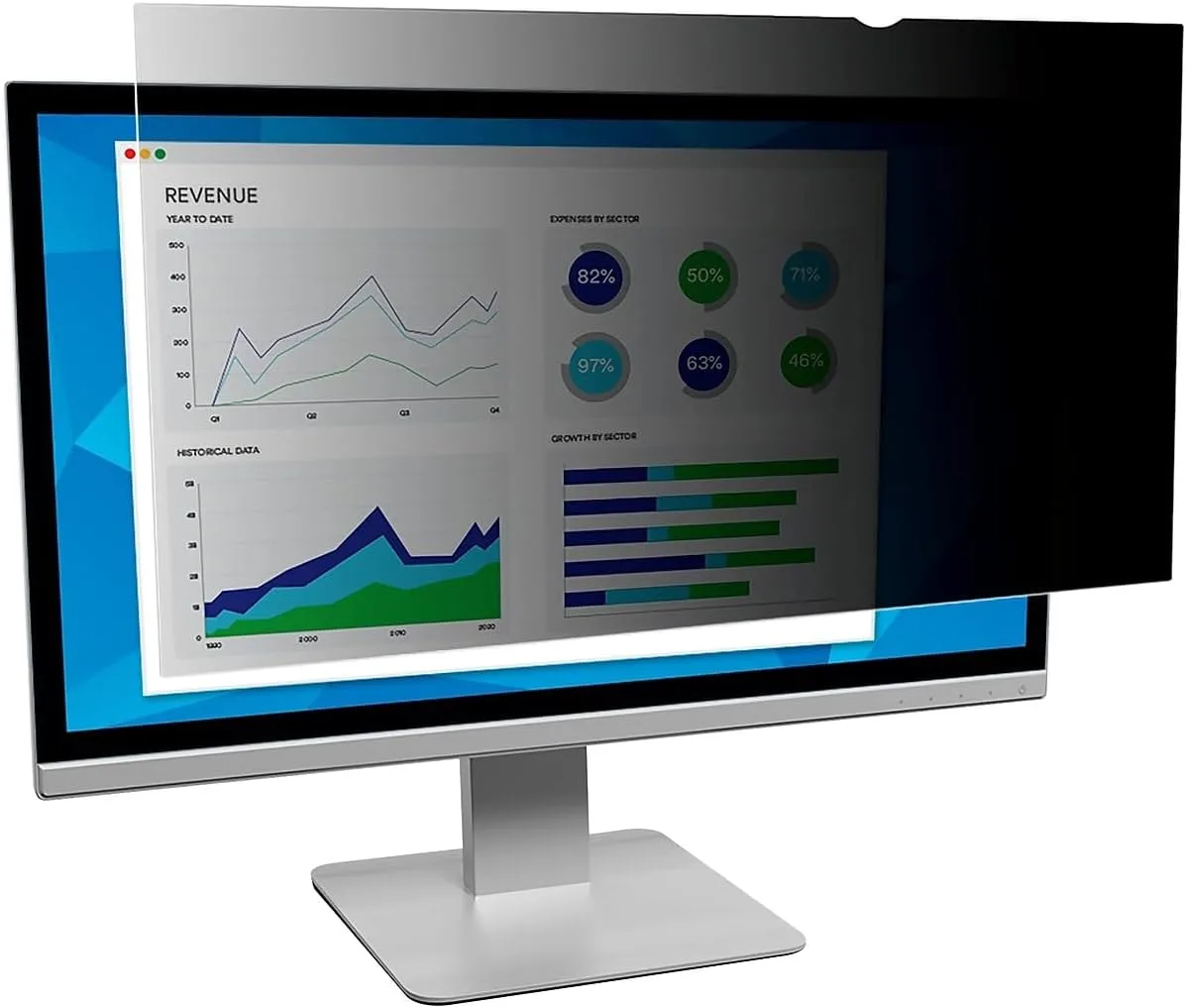 3M Frameless Blackout Privacy Filter for Widescreen Monitors (16:9)