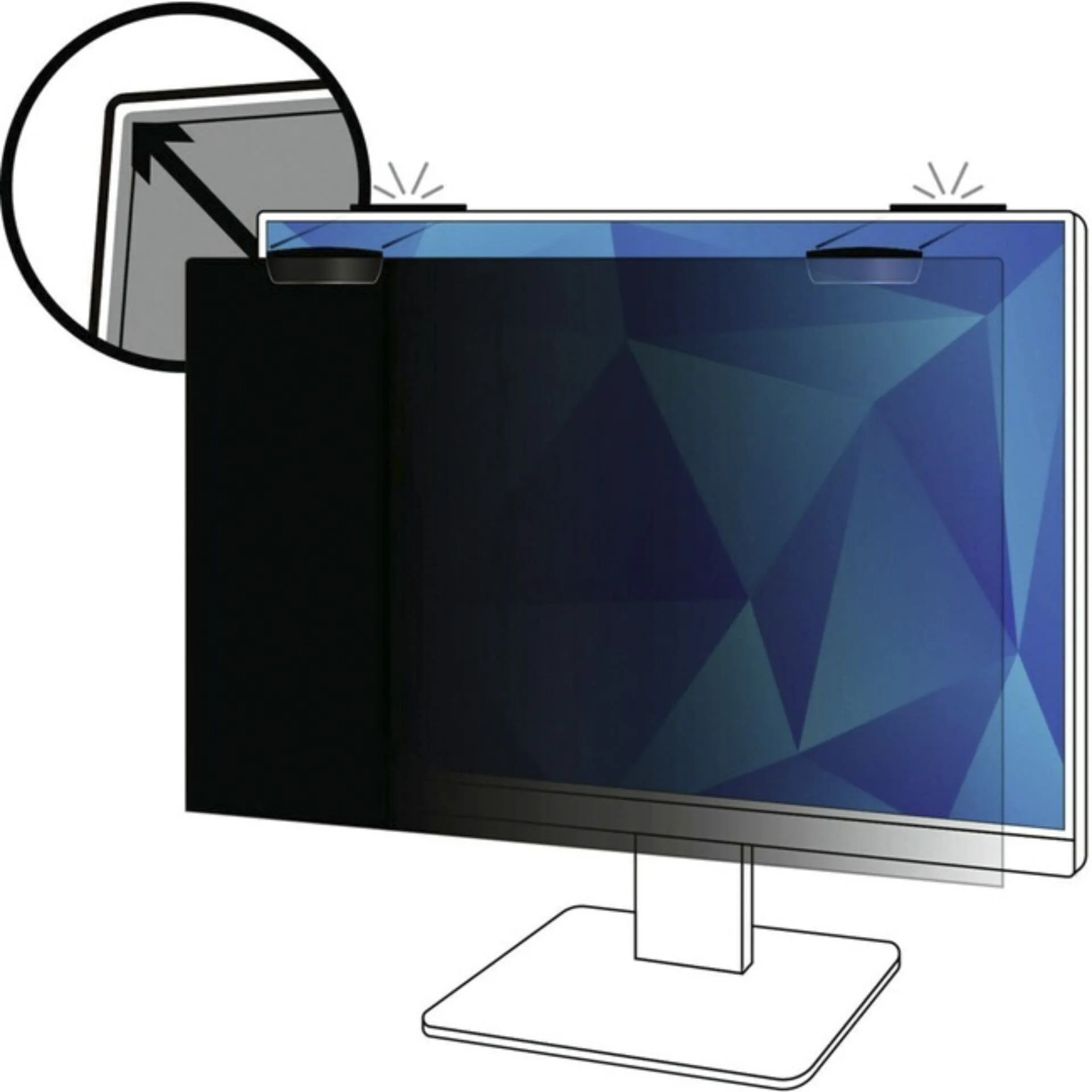 3M Privacy Filter for 25in Full Screen Monitor with 3M Comply Magnetic Attach (16:9 Aspect Ratio)