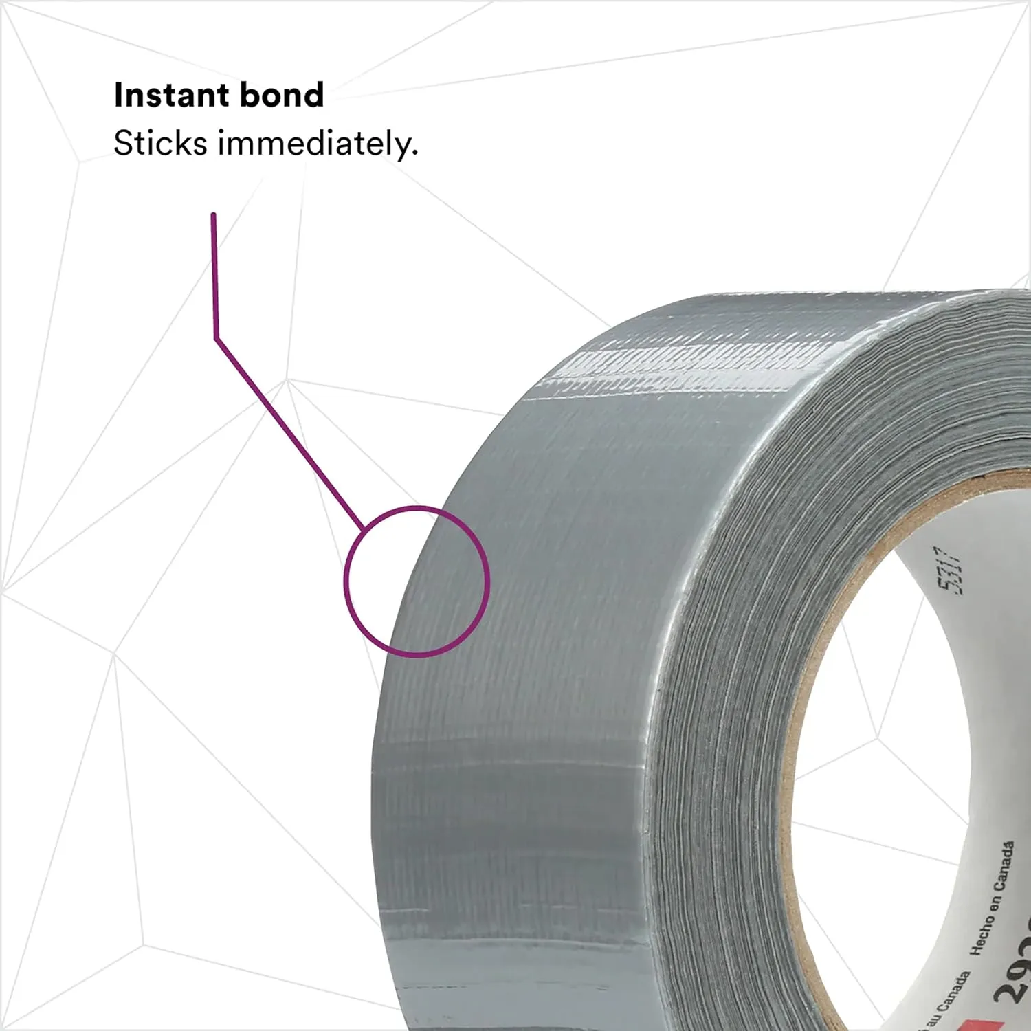 3M General Use Duct Tape 2929, Silver, 1.88 in x 50 yd, 5.5 mil, Individually Wrapped Conveniently Packaged