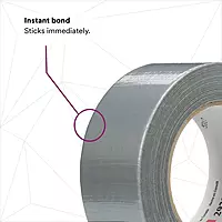 3M General Use Duct Tape 2929, Silver, 1.88 in x 50 yd, 5.5 mil, Individually Wrapped Conveniently Packaged