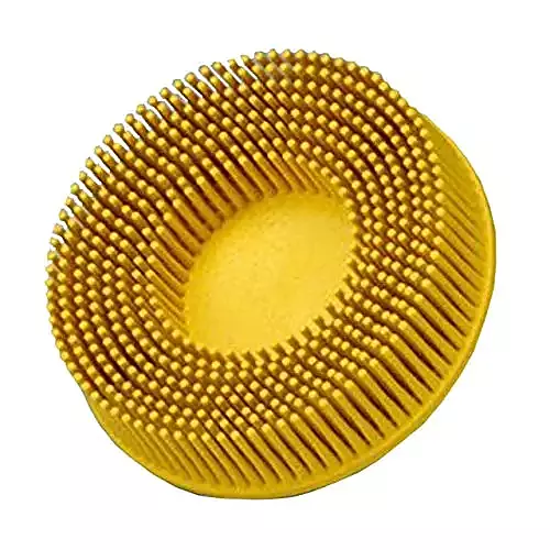 3" 80 Grit Ceramic Tapered Disc Brush (3M) - Type R Quick-Change, 5/8" Trim