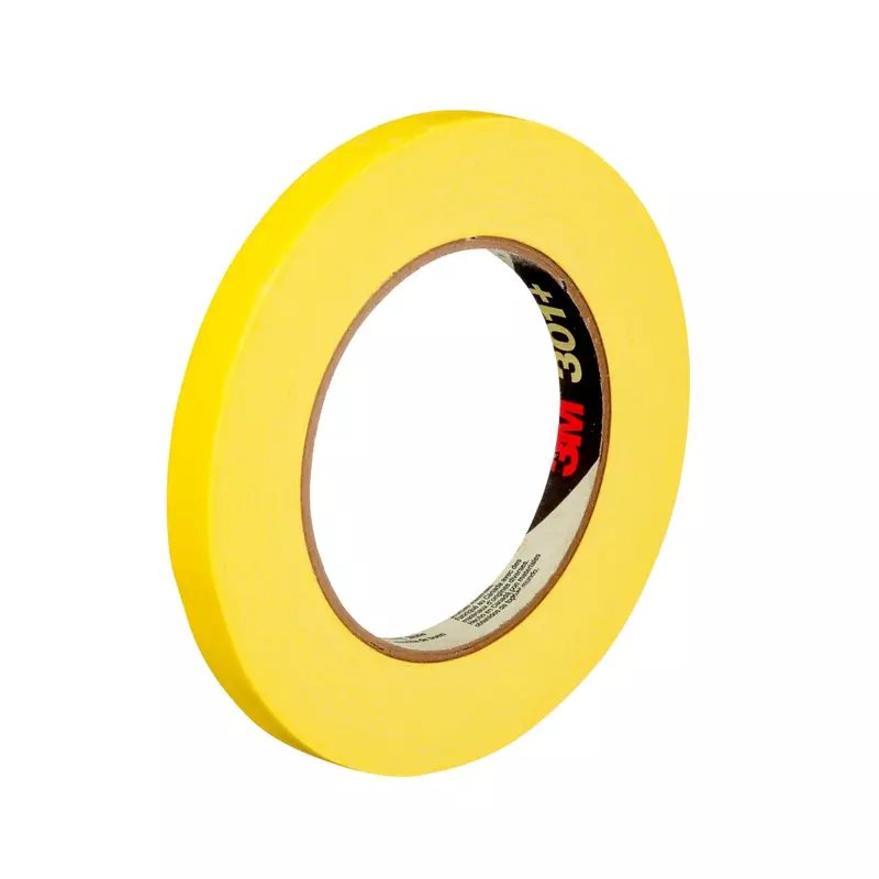 3M 301+12 301+ Yellow Masking or Painter's Tape, 12 mm Width 0.5 Inch x 60 Yards
