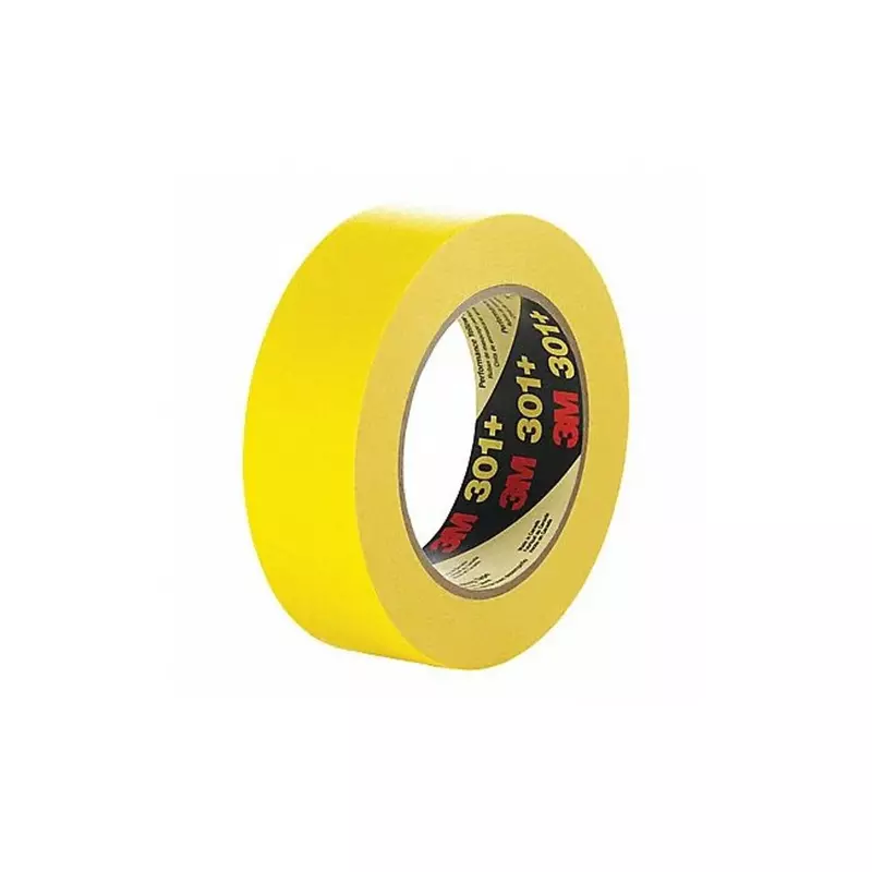 3M 301+ Yellow Masking/Painter's Tape - 96 mm (3 13/16 in) Width x 55 m Length - 64755 [PRICE is per ROLL]