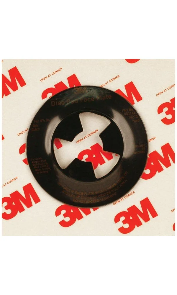 3M 81732 5" Diameter, Red Color, Extra Hard Disc Pad Face Plate Ribbed (Case of 10)